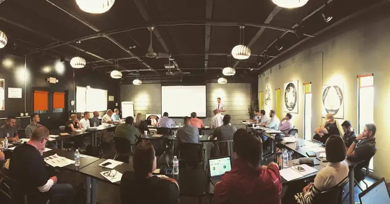 Ryan Groth coaching a contractor sales team